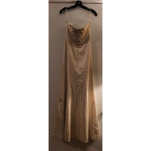 NWT $10K TEMPERLEY LONDON  SATIN SILK BEADED BODICE WEDDING GOWN SZ US 4 UK 8 - Picture 7 of 16
